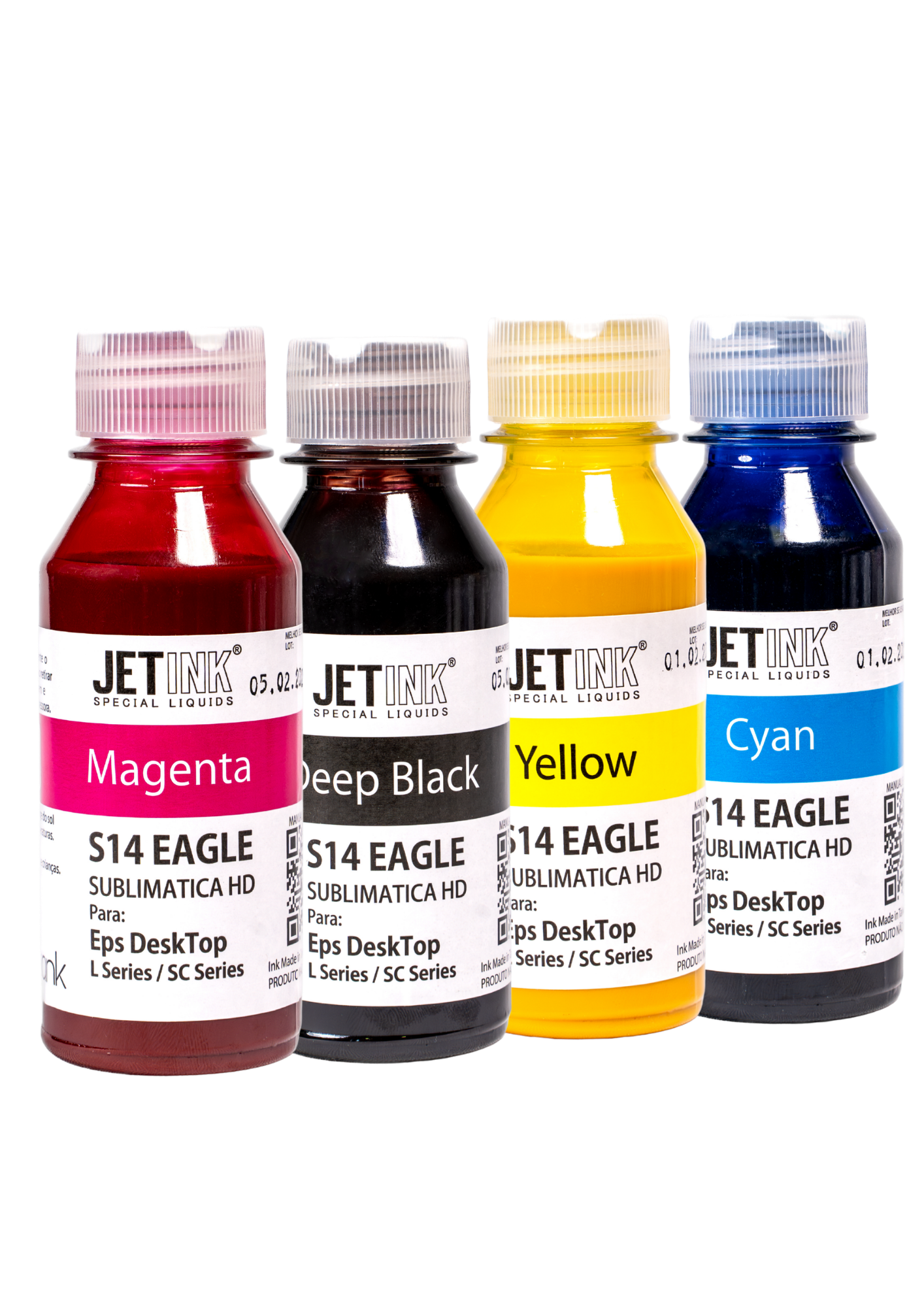 Tintas Jetink Sublimática HD S14 Eagle — Magenta, Deep Black, Yellow e Cyan